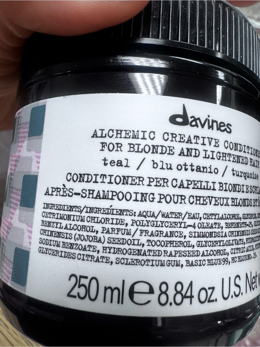 Davines Alchemic Creative Conditioner - Teal and Black Jar